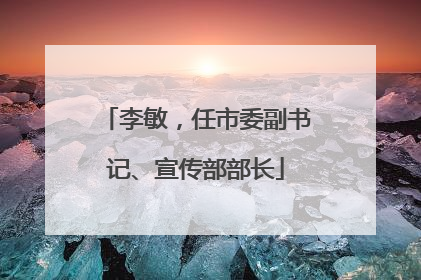 李敏，任市委副书记、宣传部部长