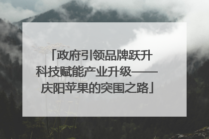 政府引领品牌跃升 科技赋能产业升级——庆阳苹果的突围之路