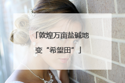 敦煌万亩盐碱地变“希望田”