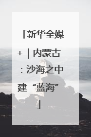 新华全媒+｜内蒙古：沙海之中建“蓝海”