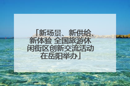新场景、新供给、新体验 全国旅游休闲街区创新交流活动在岳阳举办