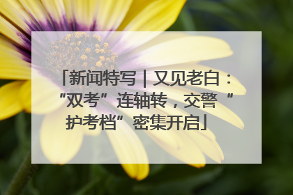 新闻特写｜又见老白：“双考”连轴转，交警“护考档”密集开启