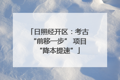 日照经开区：考古“前移一步” 项目“降本提速”