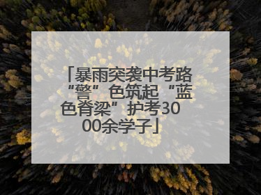 暴雨突袭中考路“警”色筑起“蓝色脊梁”护考3000余学子
