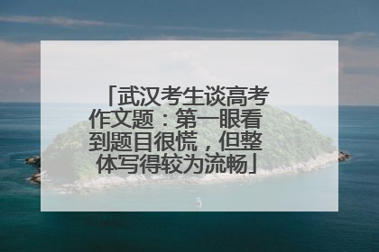 武汉考生谈高考作文题：第一眼看到题目很慌，但整体写得较为流畅