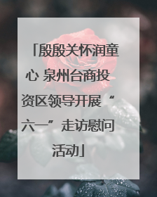 殷殷关怀润童心 泉州台商投资区领导开展“六一”走访慰问活动