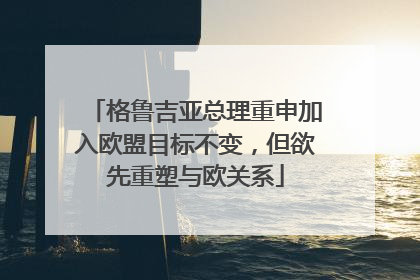 格鲁吉亚总理重申加入欧盟目标不变，但欲先重塑与欧关系