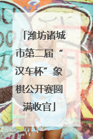潍坊诸城市第二届“汉车杯”象棋公开赛圆满收官