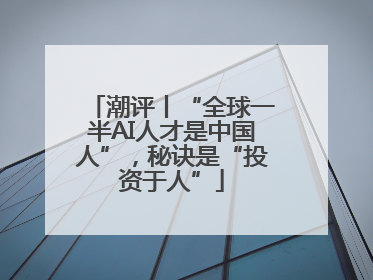 潮评丨“全球一半AI人才是中国人”，秘诀是“投资于人”