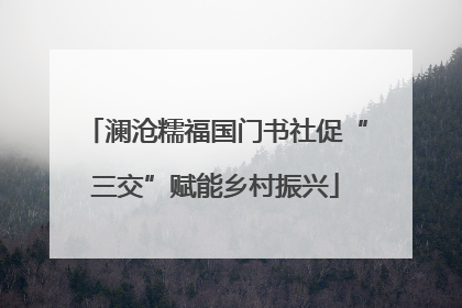 澜沧糯福国门书社促“三交”赋能乡村振兴
