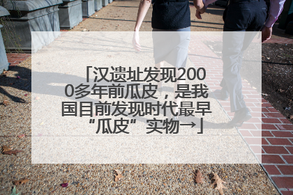 汉遗址发现2000多年前瓜皮，是我国目前发现时代最早“瓜皮”实物→