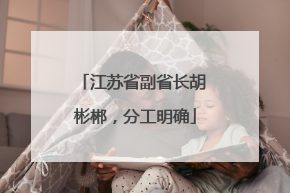 江苏省副省长胡彬郴，分工明确