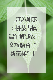 江苏如东：栟茶古镇端午解锁农文旅融合“新花样”