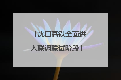 沈白高铁全面进入联调联试阶段