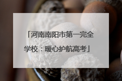河南南阳市第一完全学校：暖心护航高考