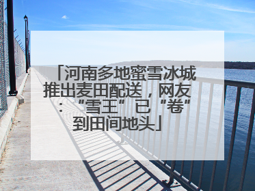 河南多地蜜雪冰城推出麦田配送，网友：“雪王”已“卷”到田间地头