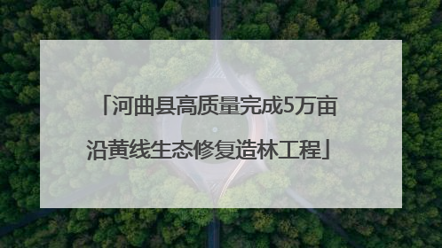 河曲县高质量完成5万亩沿黄线生态修复造林工程