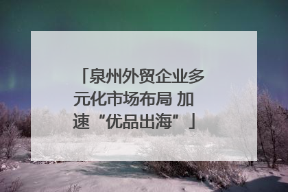 泉州外贸企业多元化市场布局 加速“优品出海”