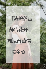 法护蓓蕾静待花开 司法育苗情暖童心