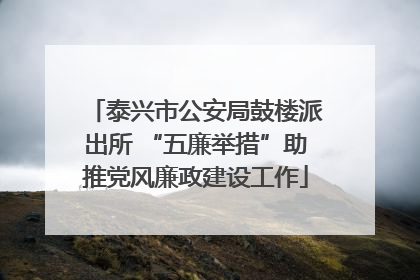 泰兴市公安局鼓楼派出所 “五廉举措”助推党风廉政建设工作