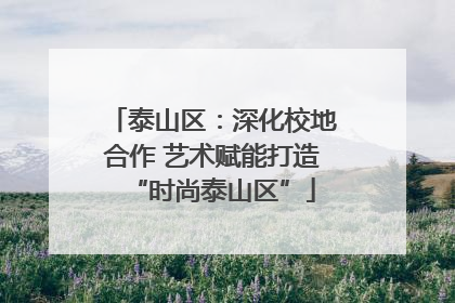 泰山区：深化校地合作 艺术赋能打造“时尚泰山区”