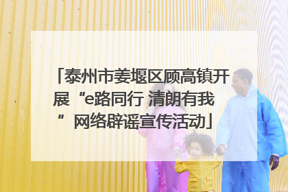 泰州市姜堰区顾高镇开展“e路同行 清朗有我”网络辟谣宣传活动