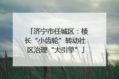 济宁市任城区：楼长“小齿轮”转动社区治理“大引擎”