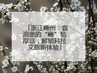 浙江嵊州：音浪里的“嵊”情厚意，解锁科技文旅新体验