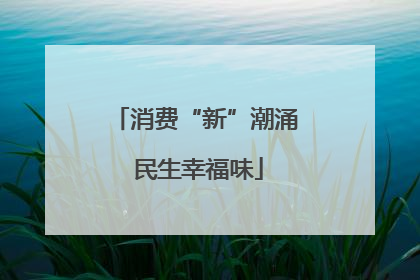 消费“新”潮涌 民生幸福味