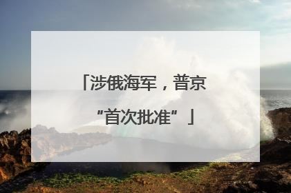 涉俄海军，普京“首次批准”