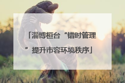 淄博桓台“错时管理”提升市容环境秩序