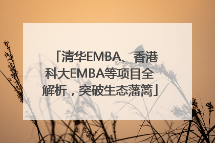 清华EMBA、香港科大EMBA等项目全解析，突破生态藩篱