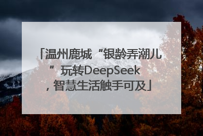 温州鹿城“银龄弄潮儿”玩转DeepSeek，智慧生活触手可及