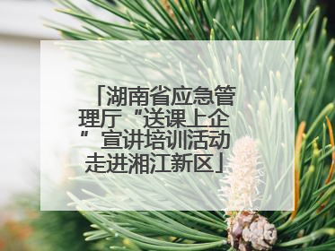 湖南省应急管理厅“送课上企”宣讲培训活动走进湘江新区