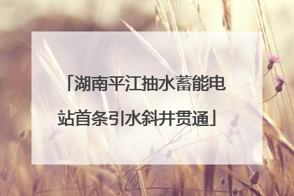 湖南平江抽水蓄能电站首条引水斜井贯通
