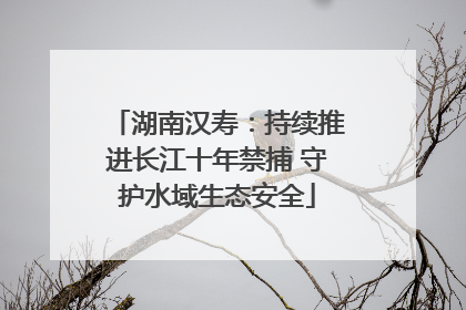 湖南汉寿：持续推进长江十年禁捕 守护水域生态安全