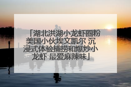 湖北洪湖小龙虾圈粉美国小伙埃文凯尔 沉浸式体验捕捞和爆炒小龙虾 最爱麻辣味
