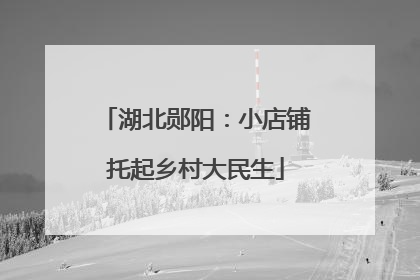 湖北郧阳：小店铺托起乡村大民生