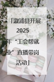 溆浦县开展 2025 年“工会帮就业”直播带岗活动
