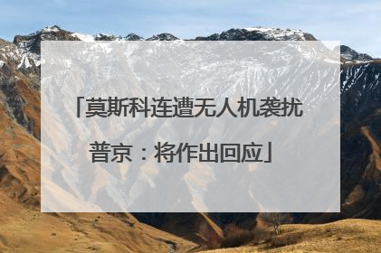莫斯科连遭无人机袭扰 普京：将作出回应