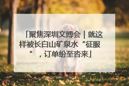 聚焦深圳文博会｜就这样被长白山矿泉水“征服”，订单纷至沓来