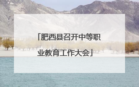 肥西县召开中等职业教育工作大会