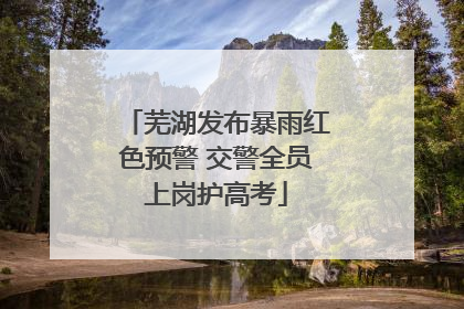 芜湖发布暴雨红色预警 交警全员上岗护高考