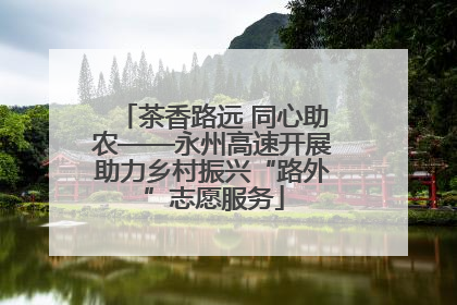 茶香路远 同心助农——永州高速开展助力乡村振兴“路外”志愿服务
