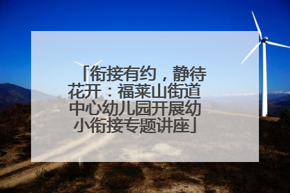 衔接有约，静待花开：福莱山街道中心幼儿园开展幼小衔接专题讲座