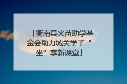 衡南县火苗助学基金会助力城关学子“坐”享新课堂