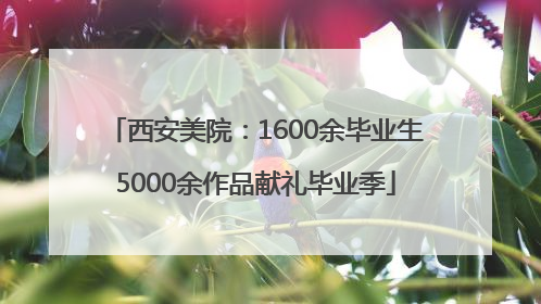 西安美院：1600余毕业生5000余作品献礼毕业季