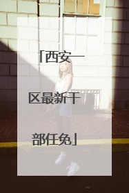 西安一区最新干部任免