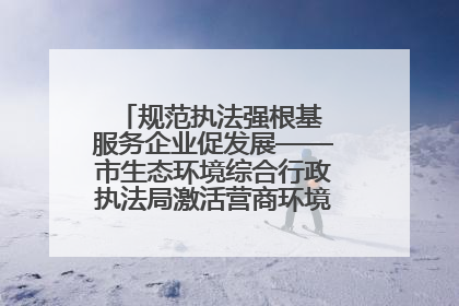 规范执法强根基 服务企业促发展——市生态环境综合行政执法局激活营商环境“绿色动能”