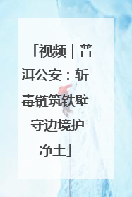 视频｜普洱公安：斩毒链筑铁壁 守边境护净土